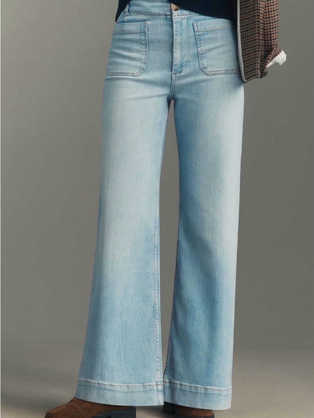 Maeve Collete Light Blue Wide-Leg Jeans